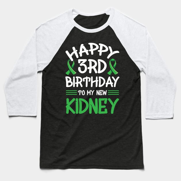 Kidney Transplant Design for a Kidney Recipient Baseball T-Shirt by ErdnussbutterToast